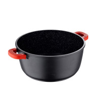 Каструля з кришкою Bergner Chroma. 28 см. 6 л (BG-30116-BK)