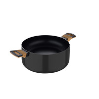 Каструля з кришкою Bergner Earth black. 24 см. 4.3 л (BG-32036-BK)