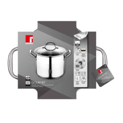 Каструля висока з кришкою Bergner Gourmet, 8.2 л (BG-6504)