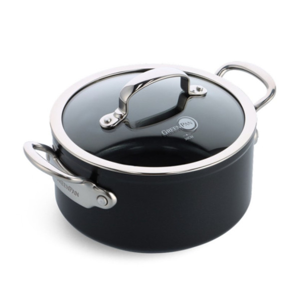 Каструля з кришкою GreenPan Barcelona Pro, 24 см, 4,9 л, з керамічним покриттям (CC005334-001)