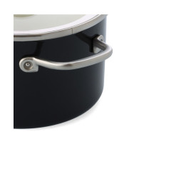 Кастрюля с крышкой KitchenAid Steel Core, 24 см, 6 л, черный матовый (CC006001-001)
