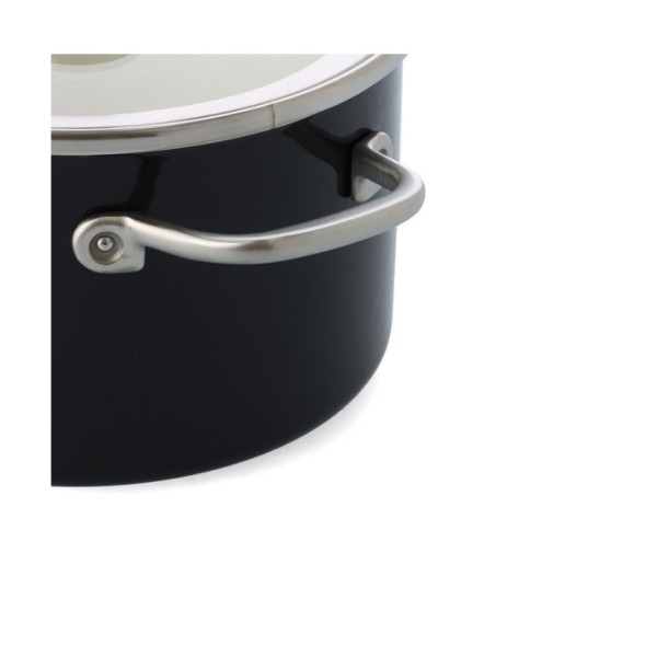 Каструля з кришкою KitchenAid Steel Core, 24 см, 6 л, матовий чорний (CC006001-001)