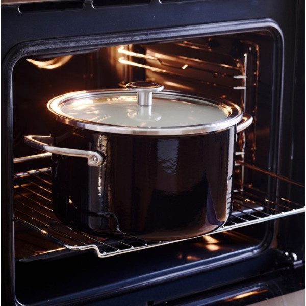 Каструля з кришкою KitchenAid Steel Core, 24 см, 6 л, матовий чорний (CC006001-001)