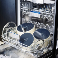 Каструля з кришкою KitchenAid Steel Core, 20 см, 3,7 л, мигдальний крем (CC003266-001)