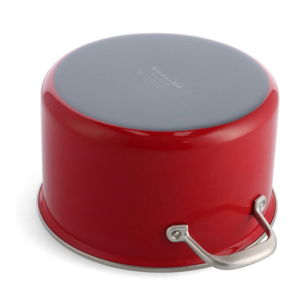 Каструля з кришкою KitchenAid Steel Core, 20 см, 3,7 л, червоний (CC003267-001)