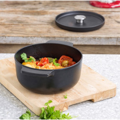 Кастрюля чугунная с крышкой KitchenAid Matte Oven-to-table. 22 см. 3.3 л (CC004899-001)