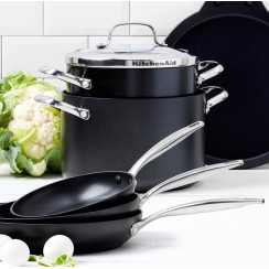Кастрюля с крышкой KitchenAid Aluline. 22 см. 5.3 л (CW001973-002)