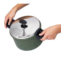 Каструля з кришкою для зливання TVS Natura Induction 22 см (BS036222910001C)