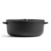 Гусятниця чавунна з кришкою KitchenAid Matte Oven-to-table, 30 см, 5,6 л, чорний (CC004900-001)