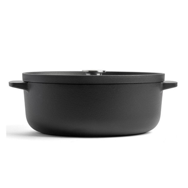 Гусятниця чавунна з кришкою KitchenAid Matte Oven-to-table, 30 см, 5,6 л, чорний (CC004900-001)