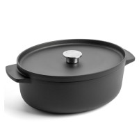 Гусятниця чавунна з кришкою KitchenAid Matte Oven-to-table, 30 см, 5,6 л, чорний (CC004900-001)