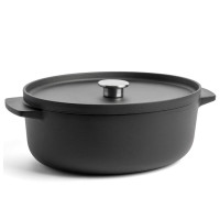 Гусятниця чавунна з кришкою KitchenAid Matte Oven-to-table, 30 см, 5,6 л, чорний (CC004900-001)