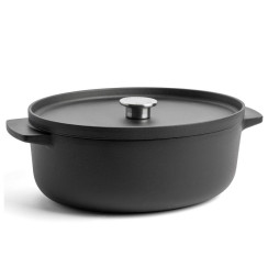 Гусятниця чавунна з кришкою KitchenAid Matte Oven-to-table, 30 см, 5,6 л, чорний (CC004900-001)