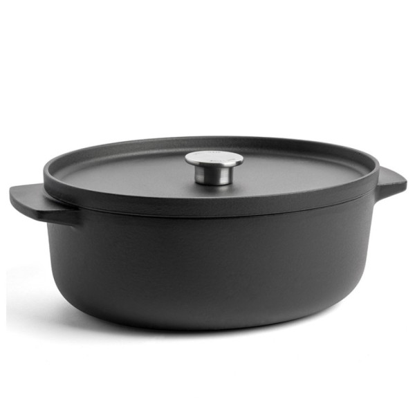 Гусятниця чавунна з кришкою KitchenAid Matte Oven-to-table, 30 см, 5,6 л, чорний (CC004900-001)