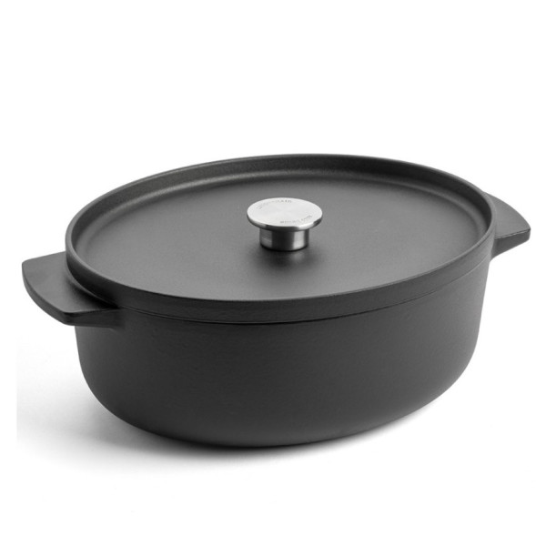 Гусятниця чавунна з кришкою KitchenAid Matte Oven-to-table, 30 см, 5,6 л, чорний (CC004900-001)