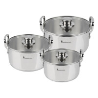 Набір каструль з кришками Bergner MasterPro Smart. 3.14/6.5/11.6 л. 6 предметів (BGMP-2145)