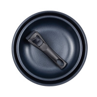 Набір сковорідок зі знімною ручкою Bergner Click&cook. 22/26 см (BG-31605-RD)