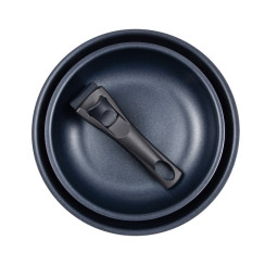 Набір сковорідок зі знімною ручкою Bergner Click&cook. 22/26 см (BG-31605-RD)