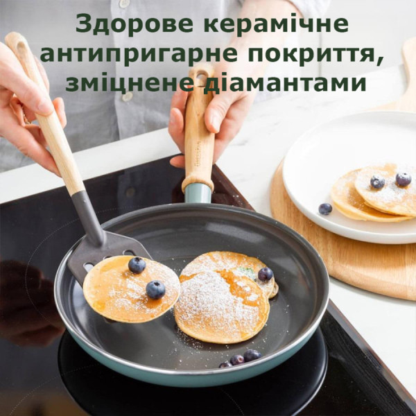 Сковорода GreenPan Mayflower, 20 см з керамічним покриттям, небесно-голубий (CC001667-001)
