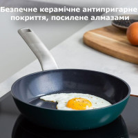 Сковорода GreenPan Evolution, 28 см з керамічним покриттям, темно-зелений (CC006391-001)