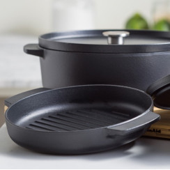Сковорода-гриль чавунна KitchenAid Matte Oven-to-table. 26 см (CC004600-001)