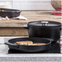 Сковорода-гриль чавунна KitchenAid Matte Oven-to-table. 26 см (CC004600-001)