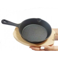 Сковорода чавунна з сервер. дошкою MasterPro Cook & share, 15,8 см, 2 пред. (BGMP-3803-4)