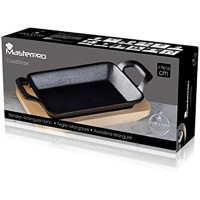 Чавунна мініформа з сервер. дошкою MasterPro Cook & share, 17х10 см, прямокутна (BGMP-3807-4)