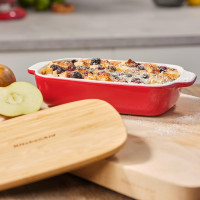 Форма для выпечки с крышкой KitchenAid керамогранитная, 7,5 х19, 5х32, 8 см, 1,9 л цвет красный (CC006106-001)