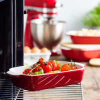Форма для выпечки с крышкой KitchenAid керамогранитная, 8,8 х24, 8х40, 4 см, 3,8 л, цвет красный (CC006108-001)