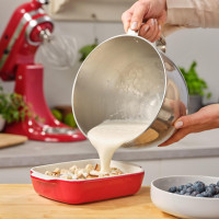 Форма для выпечки с крышкой KitchenAid керамогранитная, 8,8 х24, 8х40, 4 см, 3,8 л, цвет красный (CC006108-001)