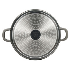 Каструля з кришкою Bergner Excalibur, сіра, 20 см, 2,2 л (BG-36100-GY)