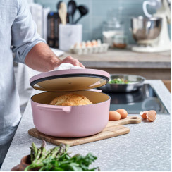 Кастрюля чугунная с крышкой KitchenAid, 26 см, 5,2 л, цв, сухая роза (CC007431-001)