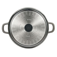 Каструля з кришкою Bergner Excalibur, сіра, 28 см, 6.5 л (BG-36102-GY)