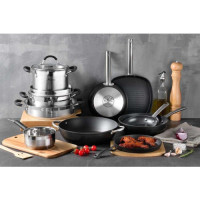 Каструля висока з кришкою MasterPro Foodies collection, 1,8 л (BGMP-1504-BK)