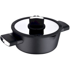 Каструля з кришкою Bergner Ion plus, 24 см, 3.5 л (BG-35911-BK)