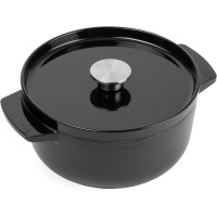 Кастрюля чугунная с крышкой KitchenAid, 26 см, 5,2 л, черная (CC006061-001)