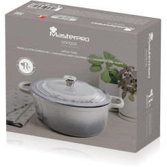 Чугунная кастрюля с крышкой MasterPro Unique, 5,67 л (BGMP-3831)