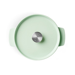 Кастрюля чугунная с крышкой KitchenAid, 22 см, 3,3 л, цв, фисташковая (CC007433-001)