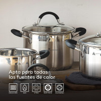 Каструля з кришкою MasterPro Foodies collection, 5 л (BGMP-1502-BK)