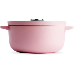 Кастрюля чугунная с крышкой KitchenAid, 22 см, 3,3 л, цвет сухая роза (CC007430-001)