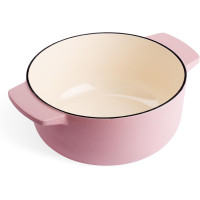 Кастрюля чугунная с крышкой KitchenAid, 22 см, 3,3 л, цвет сухая роза (CC007430-001)