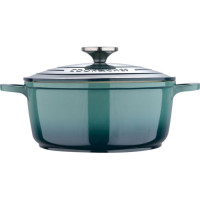 Кастрюля с крышкой Bergner Excalibur, зеленая, 28 см, 5.8 л (BG-36102-GR)