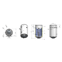 Комбінований водонагрівач Eldom Style Thermo 100 72270WTL