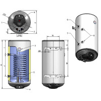 Комбінований водонагрівач Eldom Green Line Eureka 100 2x1 kw WV10046SLD
