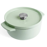 Каструля чавунна з кришкою KitchenAid, 26 см, 5,2 л, кол, фісташковий (CC007434-001)